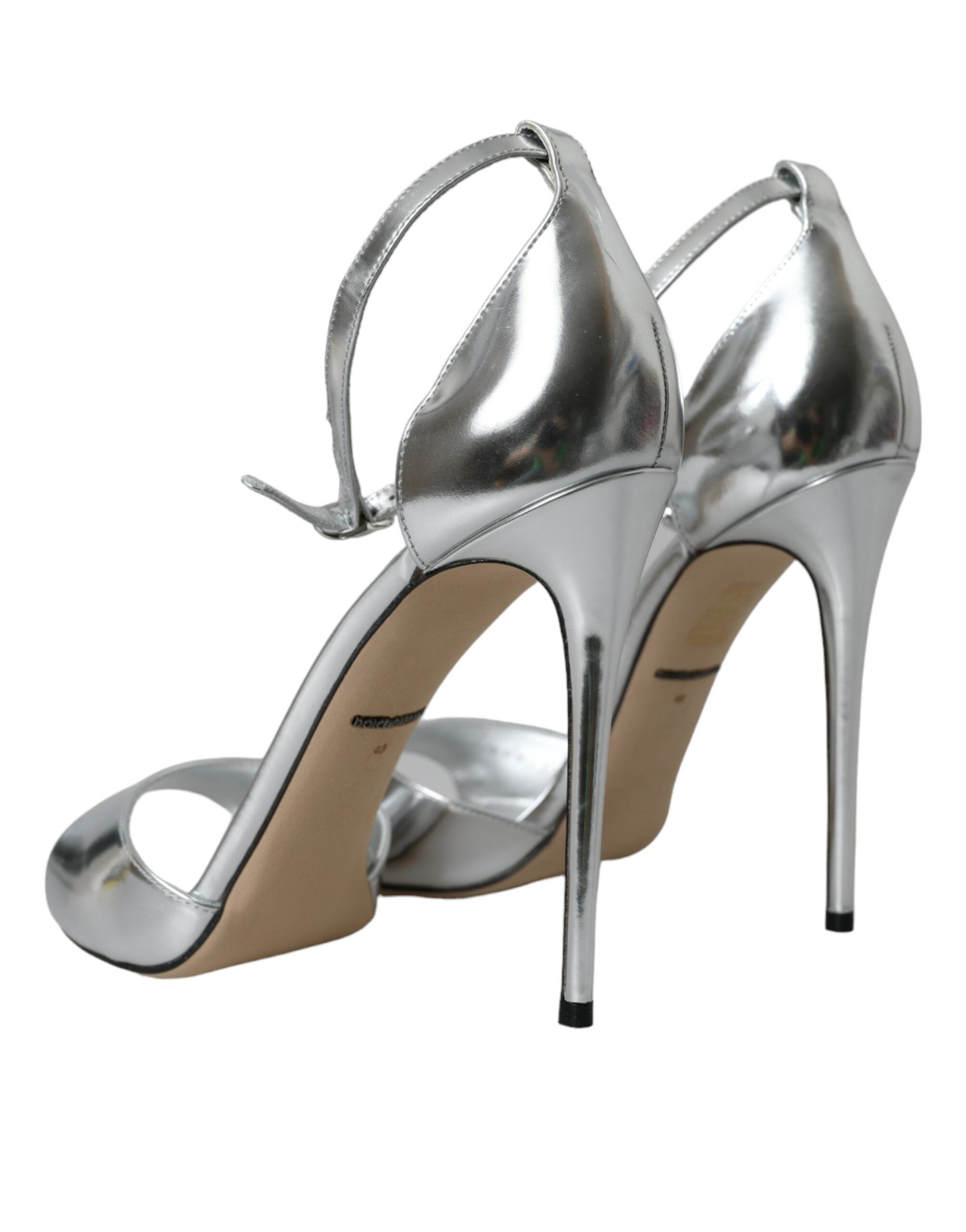Dolce & Gabbana Silver KEIRA Leather Heels Sandals Shoes -   -  Dolce & Gabbana.