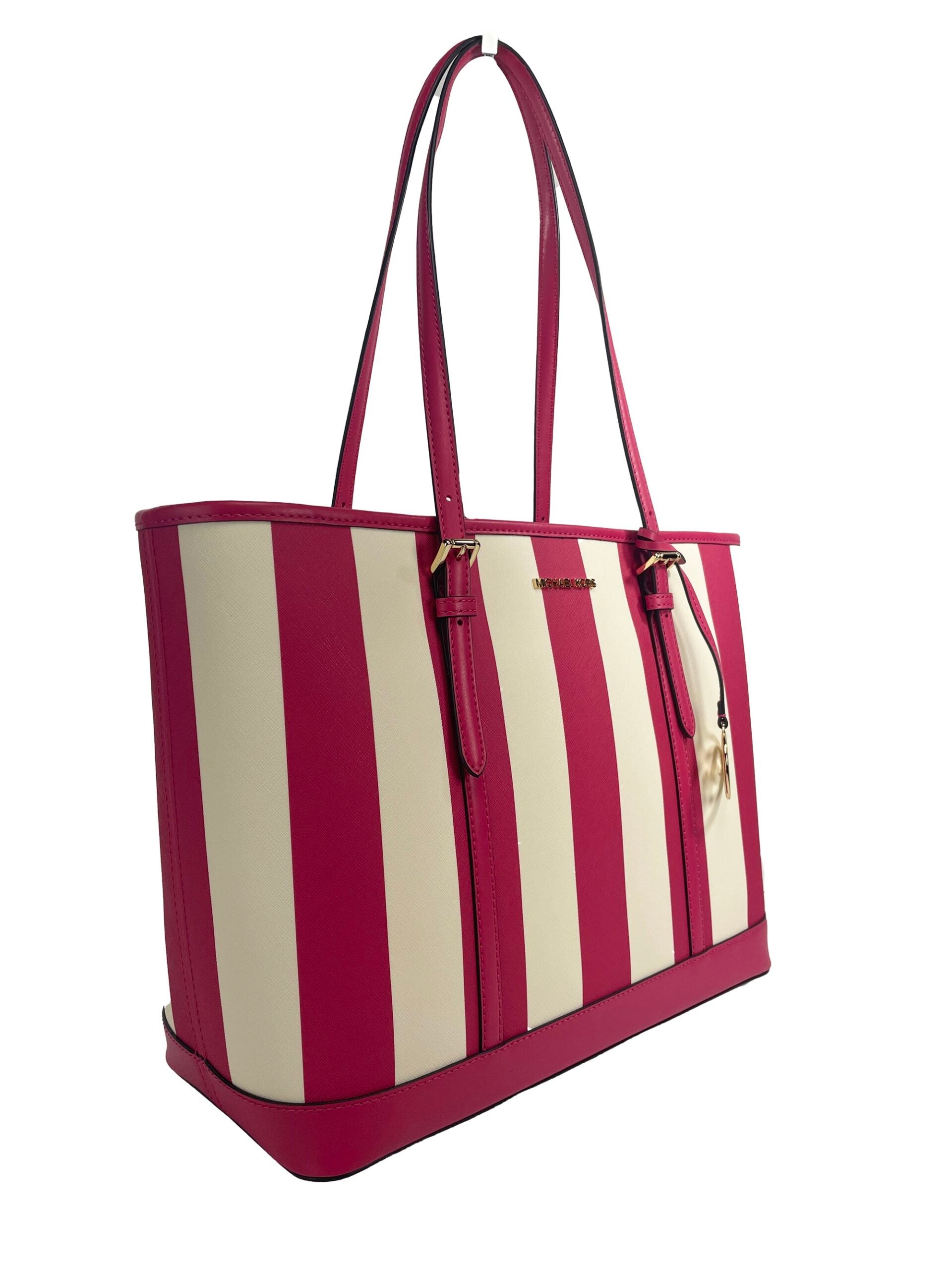 Michael Kors Jet Set Travel Large TZ Shoulder PVC Tote Bag Purse Pink -  Luxury Shoulder Bag for Women -  Michael Kors.
