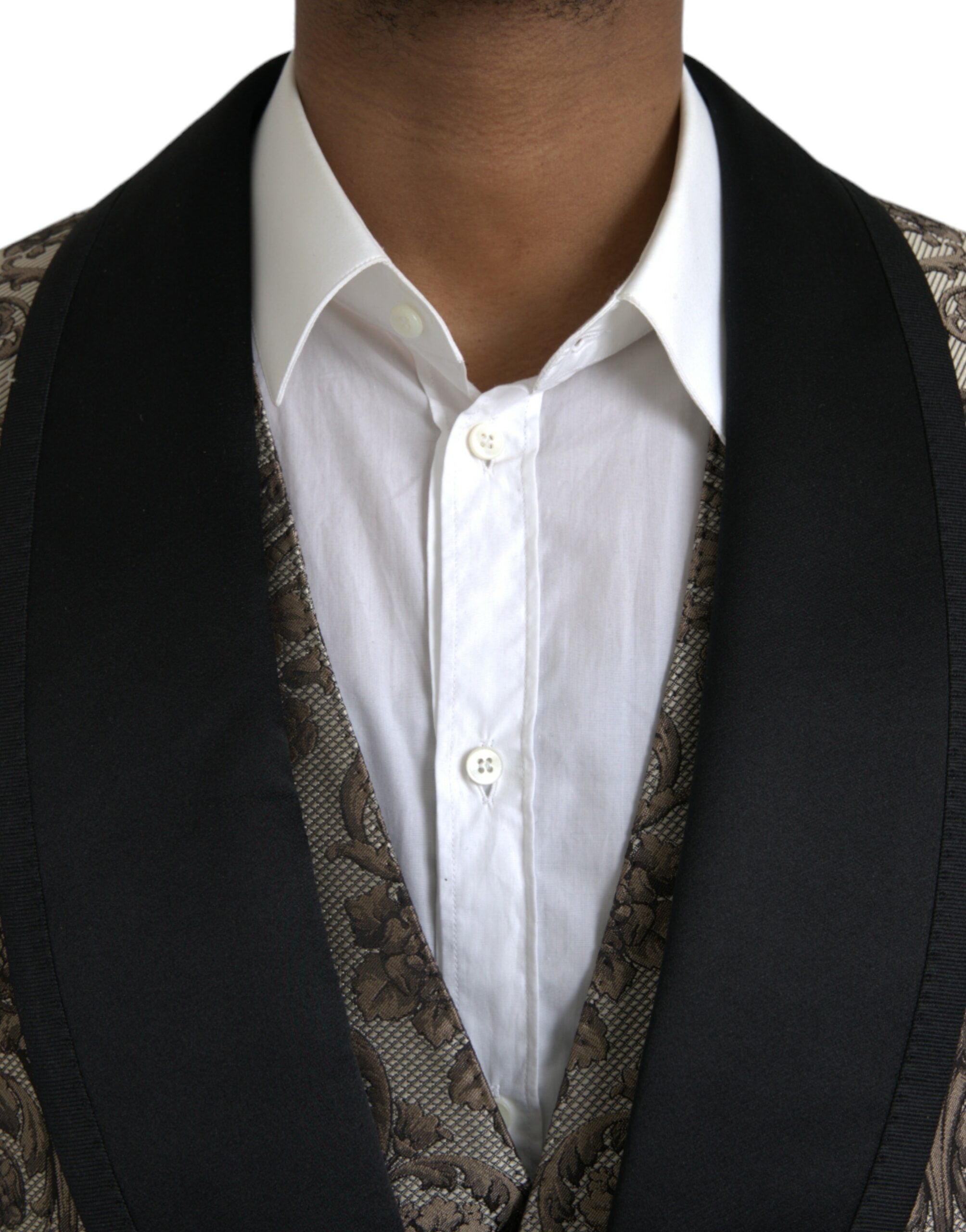 Dolce & Gabbana Brown Floral Jacquard Formal 3 Piece Suit -   -  Dolce & Gabbana.