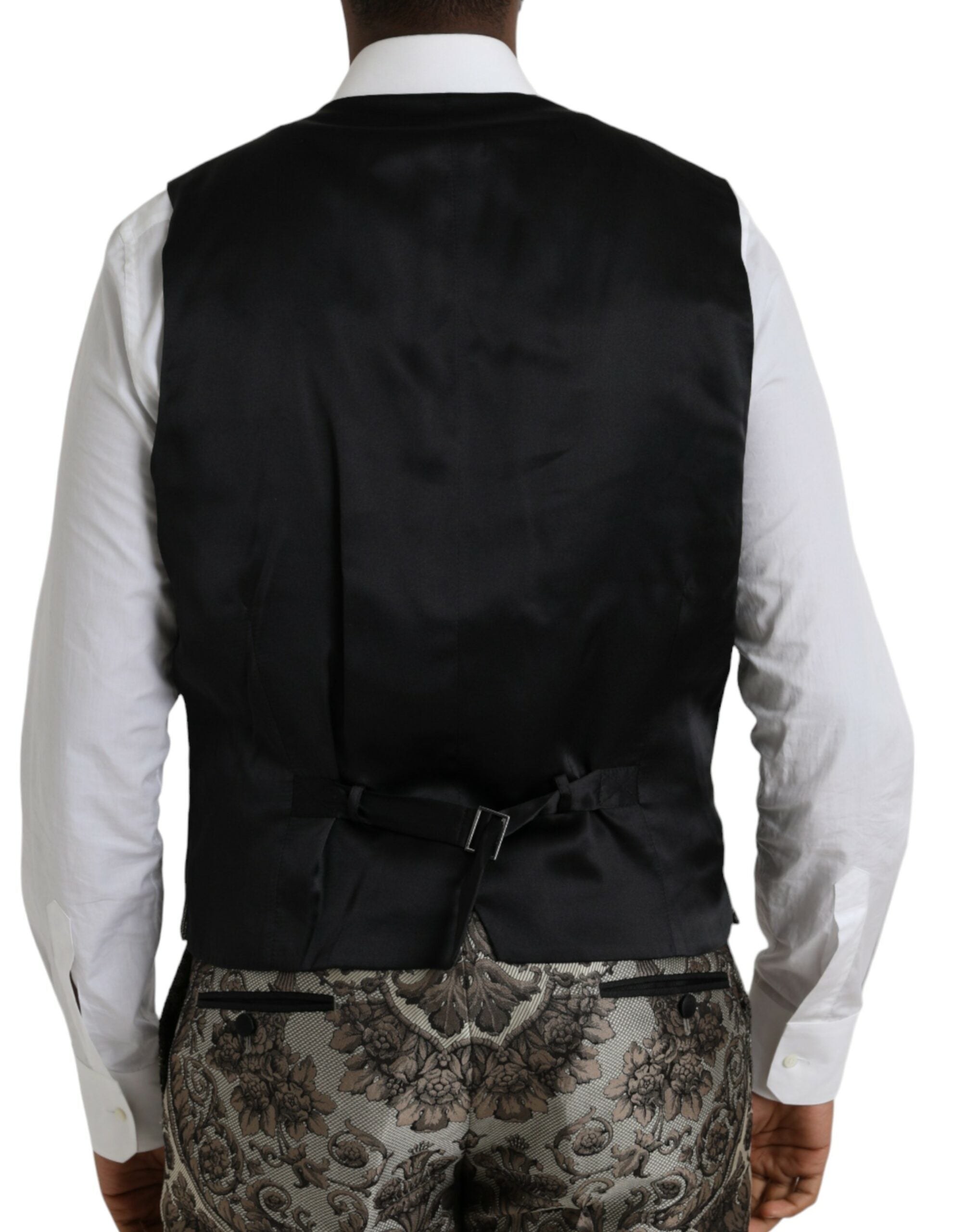 Dolce & Gabbana Brown Floral Jacquard Formal 3 Piece Suit -   -  Dolce & Gabbana.