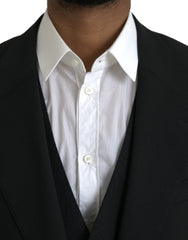 Dolce & Gabbana Black Polyester STAFF Formal 3 Piece Suit -   -  Dolce & Gabbana.