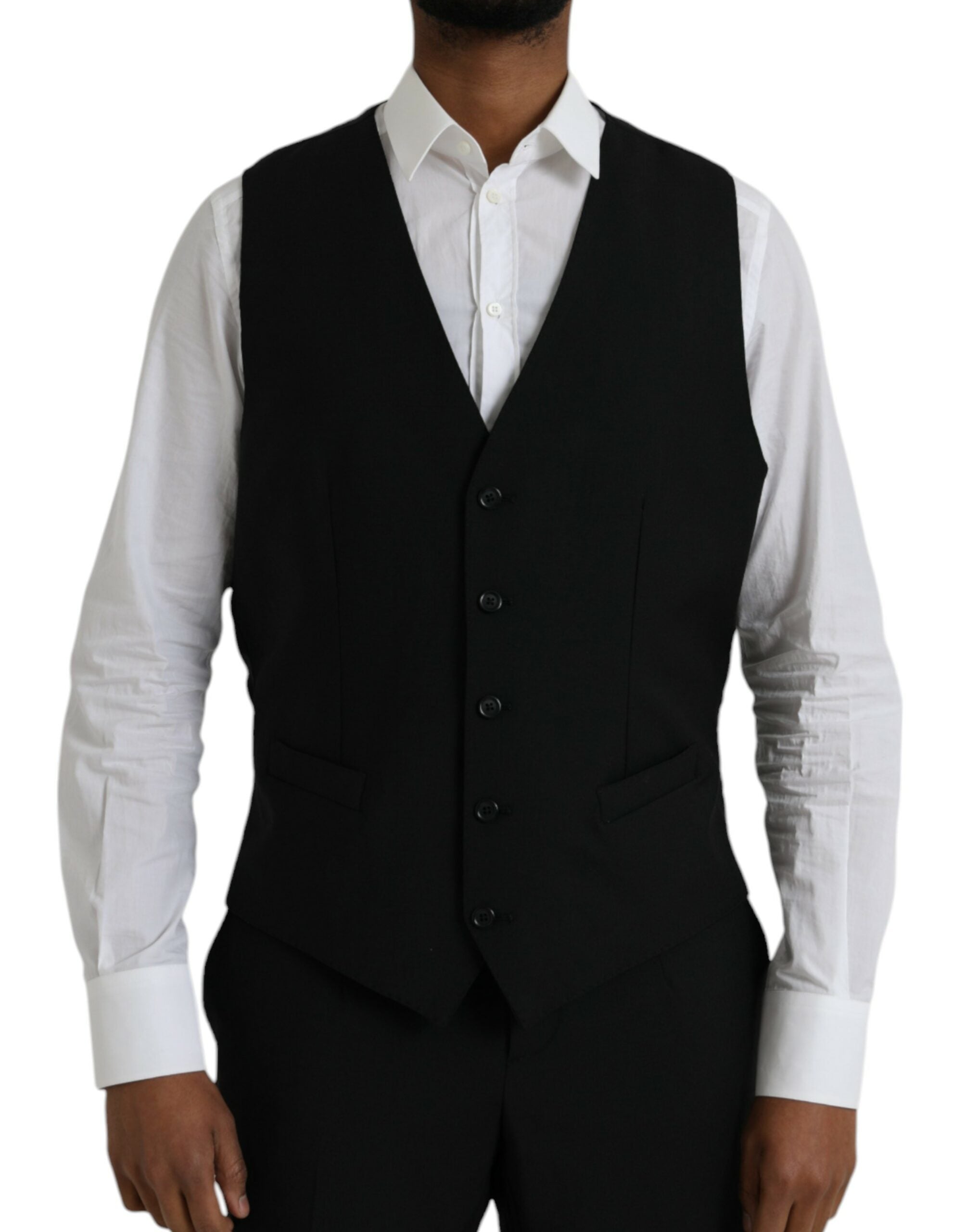Dolce & Gabbana Black Polyester STAFF Formal 3 Piece Suit -   -  Dolce & Gabbana.