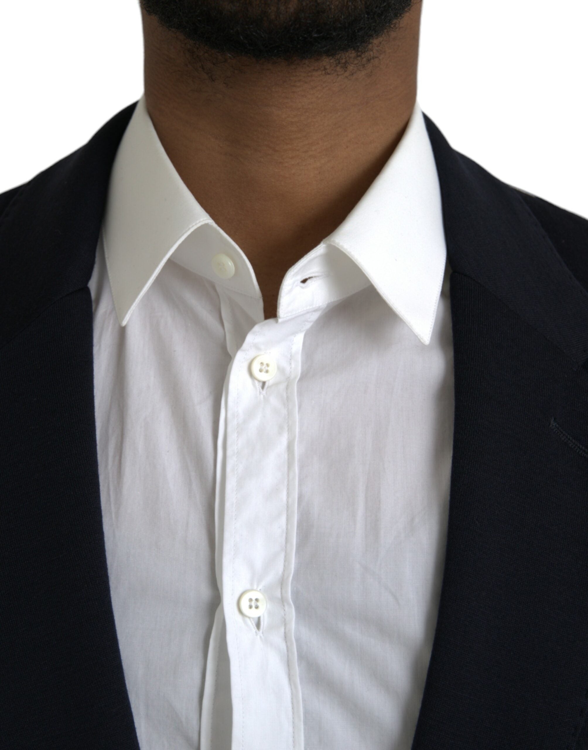 Dolce & Gabbana Black Wool Single Breasted Coat Blazer -   -  Dolce & Gabbana.