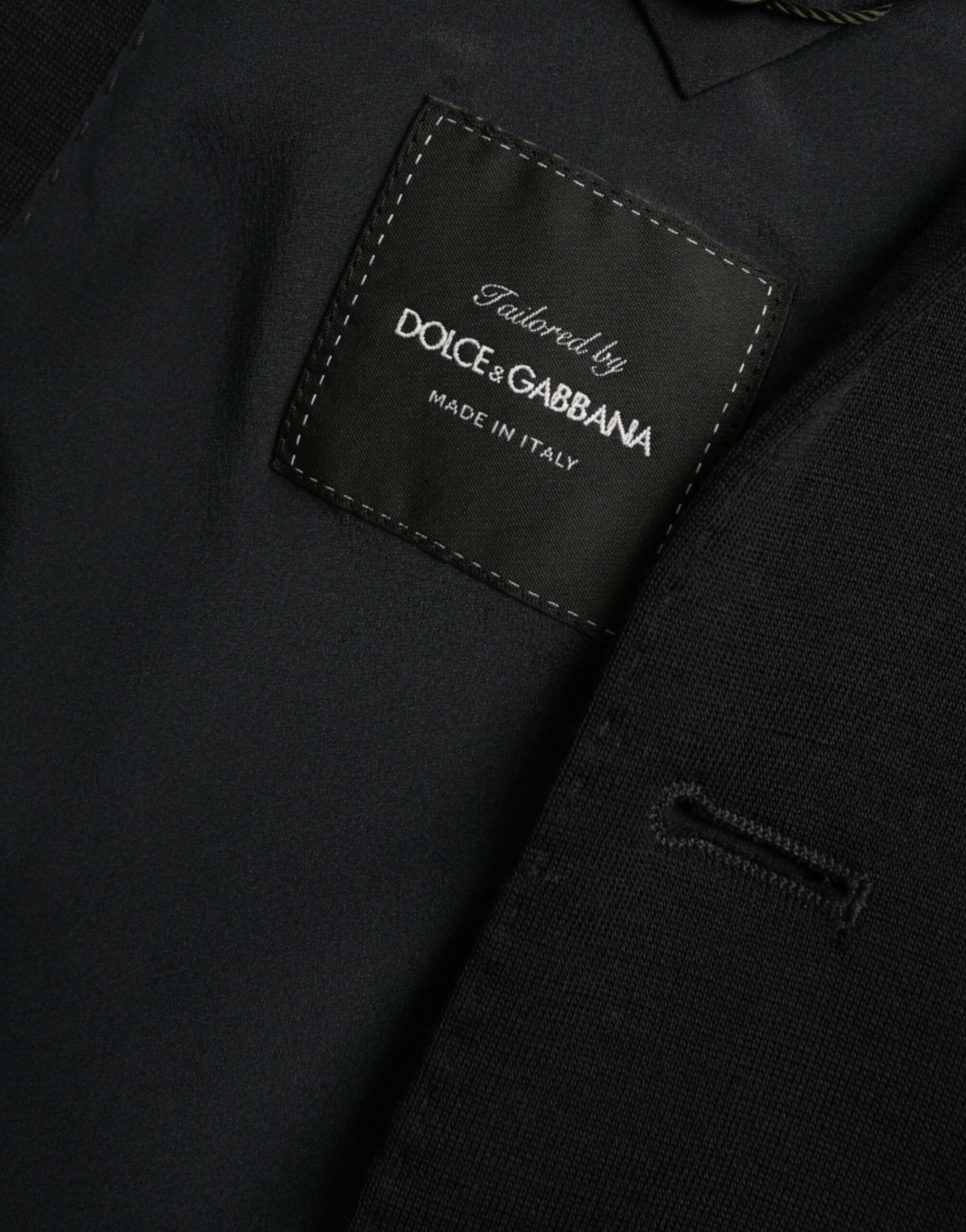 Dolce & Gabbana Black Wool Single Breasted Coat Blazer -   -  Dolce & Gabbana.