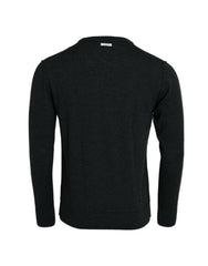 Dolce & Gabbana Dark Gray Wool Crew Neck Pullover Sweater -   -  Dolce & Gabbana.