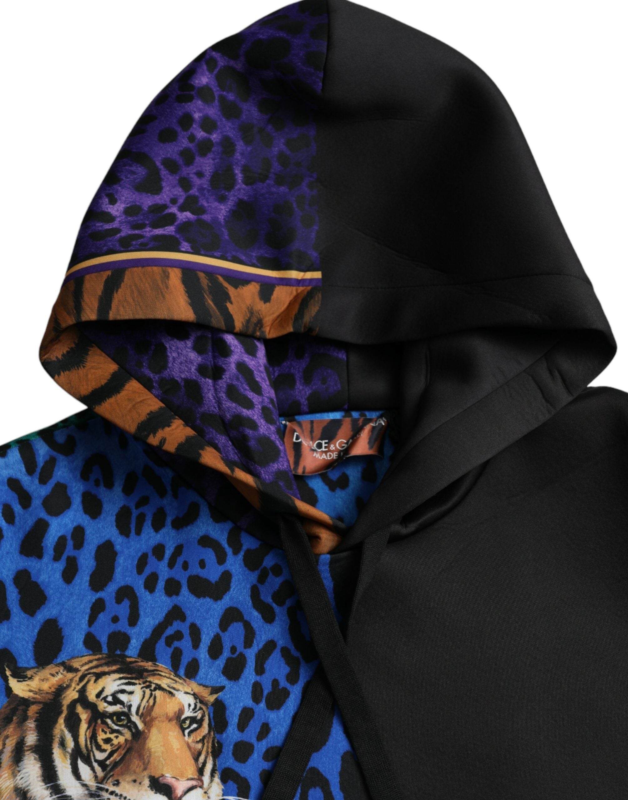 Dolce & Gabbana Multicolor Tiger Hooded Sweatshirt Sweater -   -  Dolce & Gabbana.