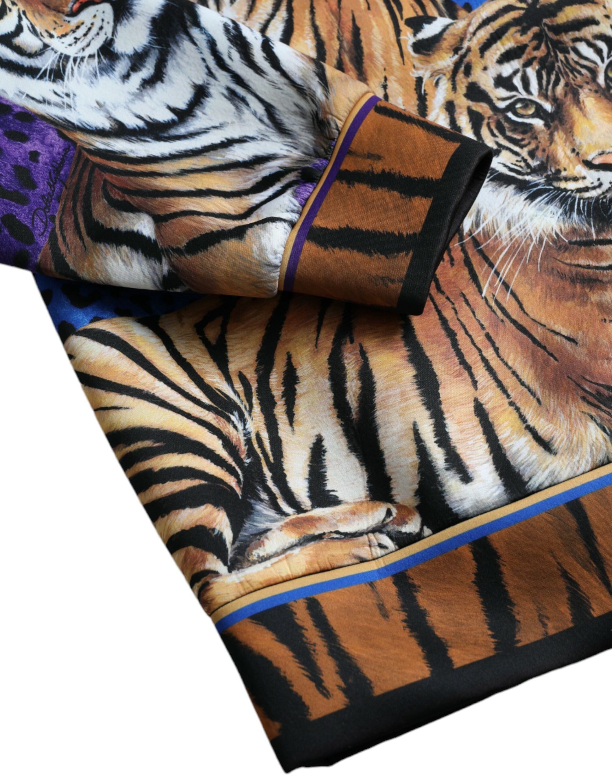 Dolce & Gabbana Multicolor Tiger Hooded Sweatshirt Sweater -   -  Dolce & Gabbana.
