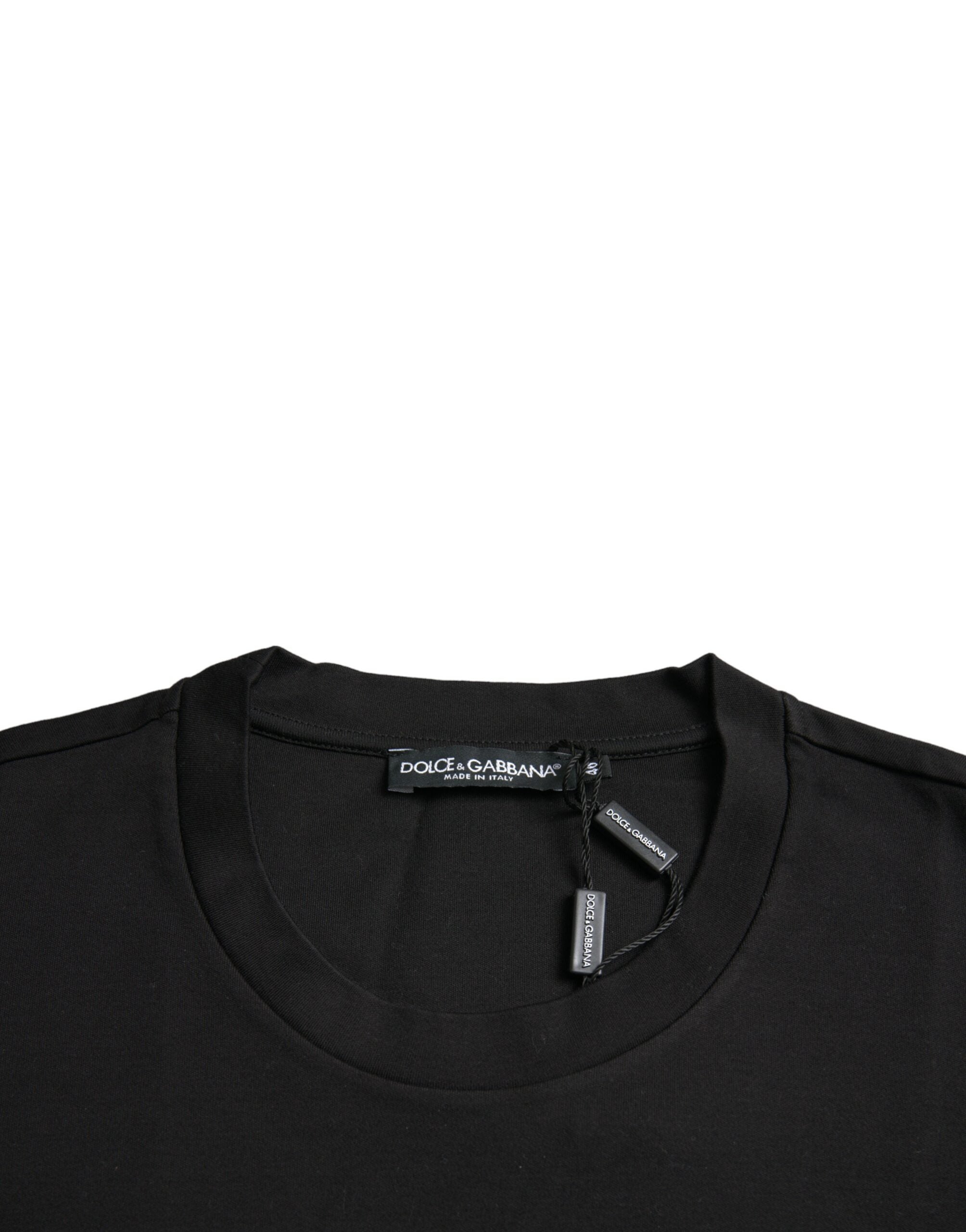 Dolce & Gabbana Black With Love Always Crew Neck Top T-shirt -   -  Dolce & Gabbana.