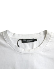 Dolce & Gabbana White Amor Heart Cotton Crewneck Short Sleeve T-shirt -   -  Dolce & Gabbana.