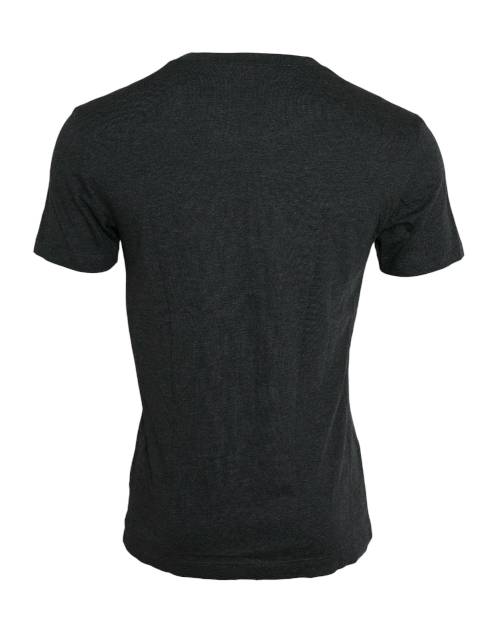 Dolce & Gabbana Gray Logo Print Crewneck Short Sleeve T-shirt -   -  Dolce & Gabbana.