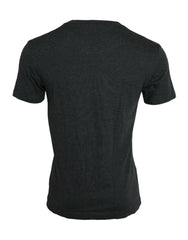 Dolce & Gabbana Gray Logo Print Crewneck Short Sleeve T-shirt -   -  Dolce & Gabbana.