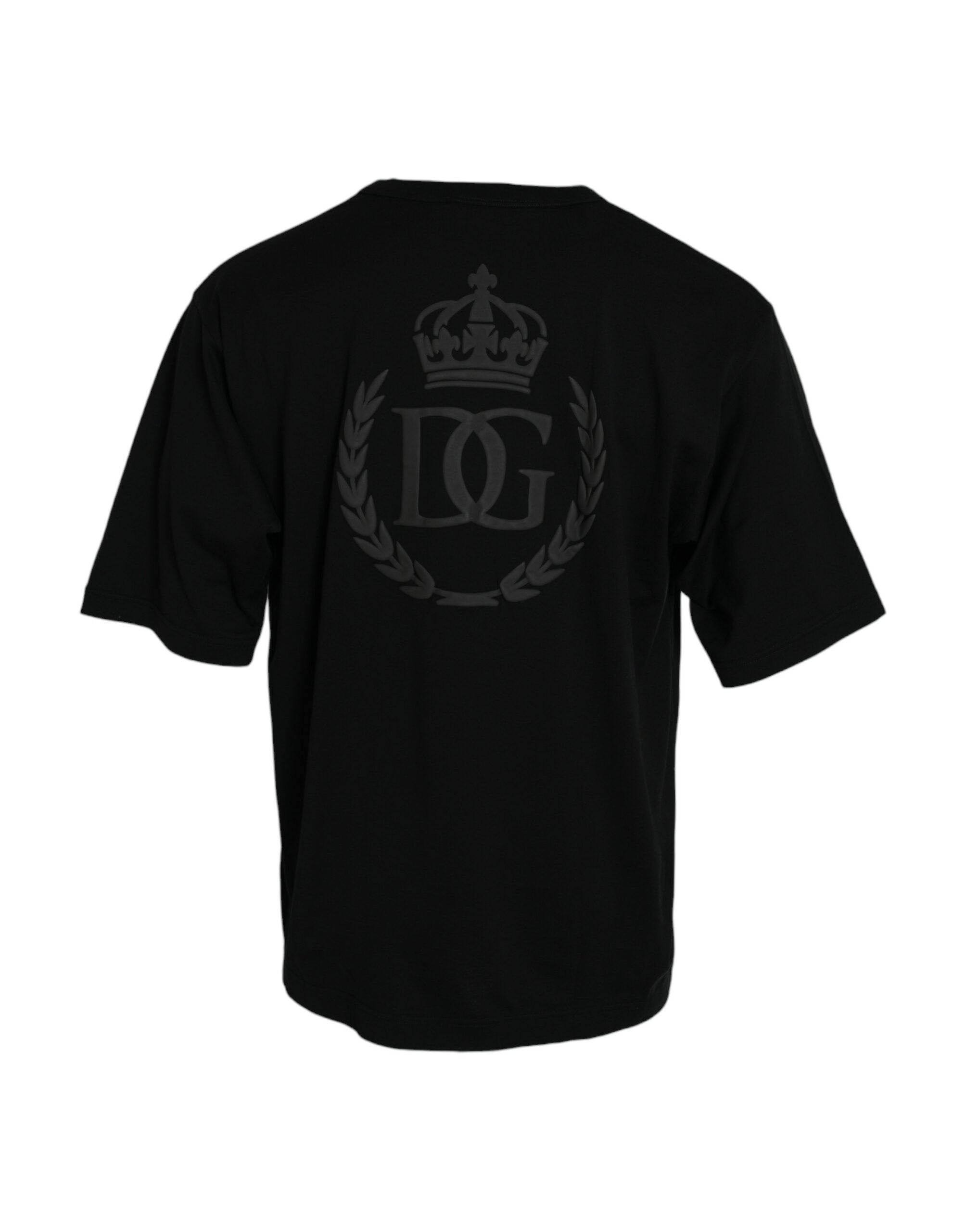 Dolce & Gabbana Black Logo Embossed Crew Neck Short Sleeves T-shirt -   -  Dolce & Gabbana.
