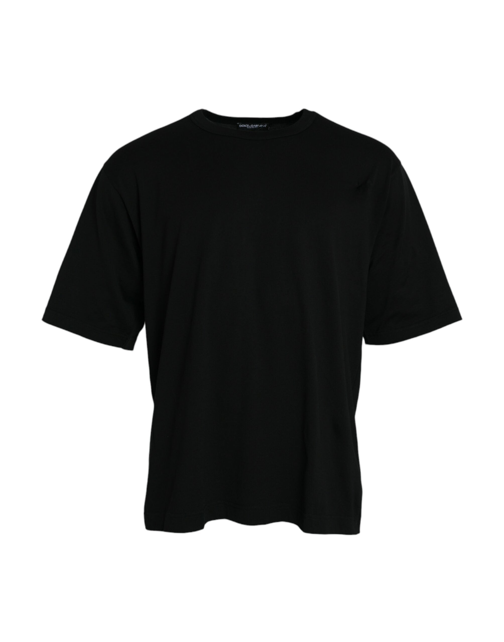 Dolce & Gabbana Black Logo Embossed Crew Neck Short Sleeves T-shirt -   -  Dolce & Gabbana.