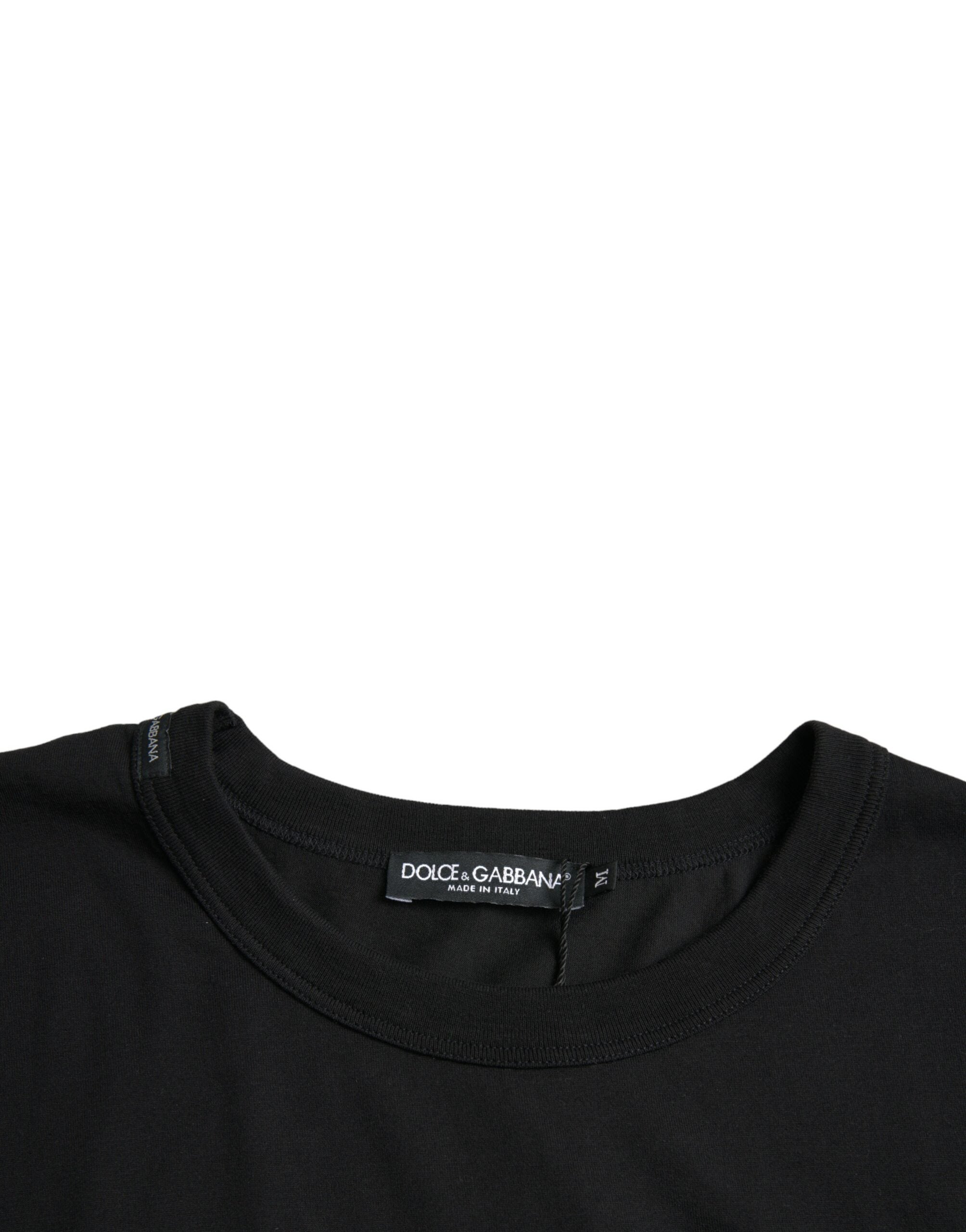 Dolce & Gabbana Black Logo Embossed Crew Neck Short Sleeves T-shirt -   -  Dolce & Gabbana.