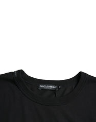 Dolce & Gabbana Black Logo Embossed Crew Neck Short Sleeves T-shirt -   -  Dolce & Gabbana.