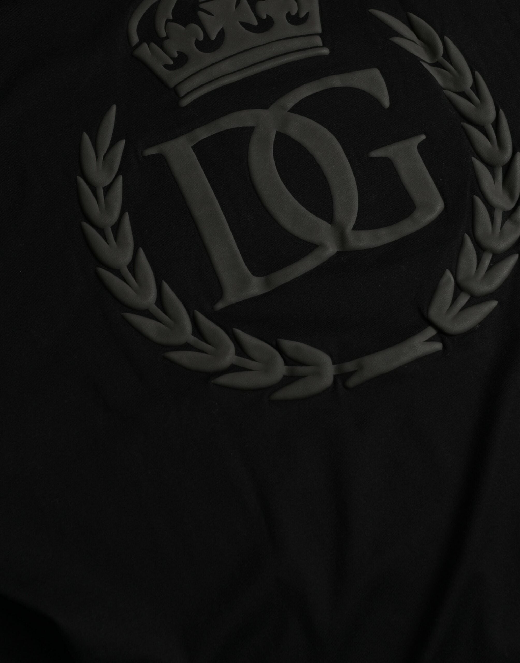 Dolce & Gabbana Black Logo Embossed Crew Neck Short Sleeves T-shirt -   -  Dolce & Gabbana.