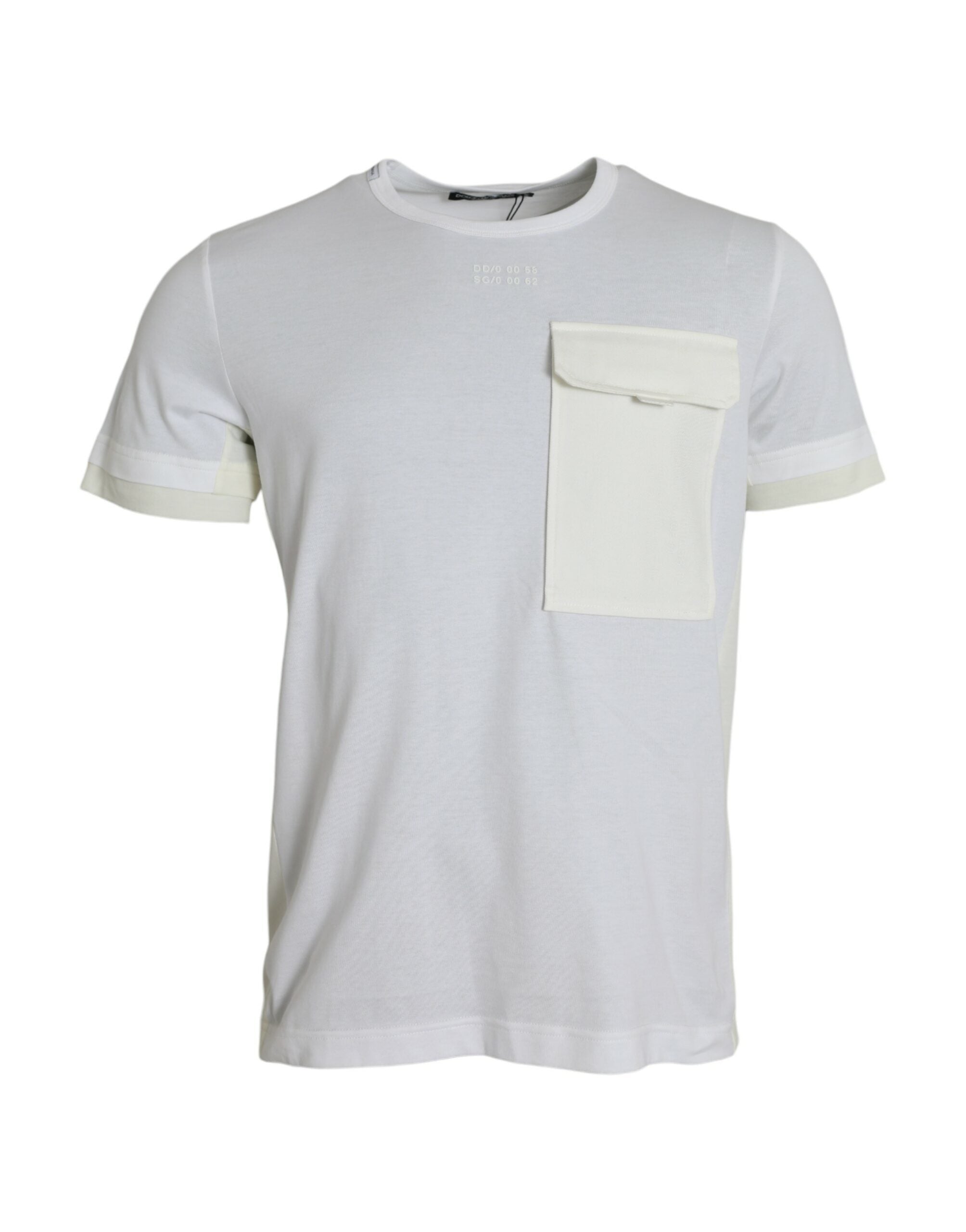 Dolce & Gabbana White Cotton Pocket Short Sleeves T-shirt -   -  Dolce & Gabbana.