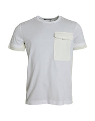 Dolce & Gabbana White Cotton Pocket Short Sleeves T-shirt -   -  Dolce & Gabbana.