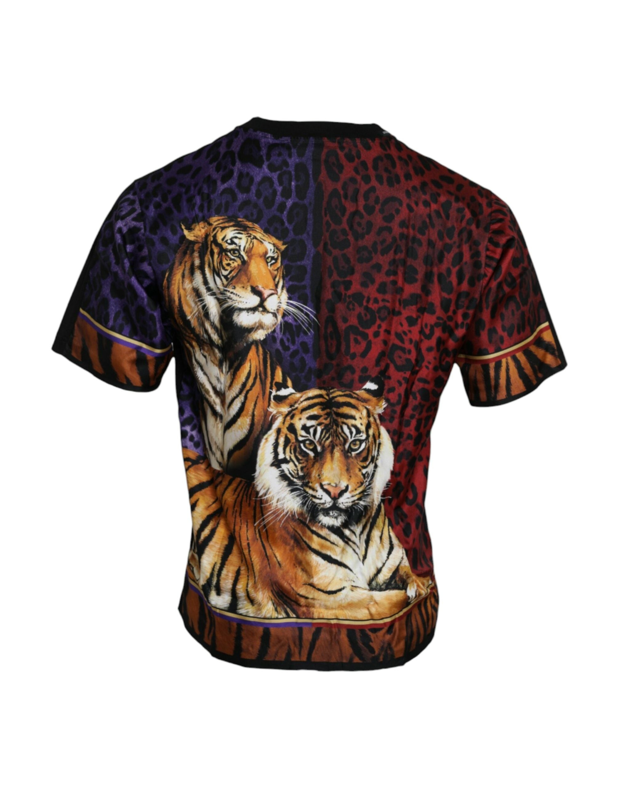 Dolce & Gabbana Multicolor Tiger Print Cotton Short Sleeves T-shirt -   -  Dolce & Gabbana.