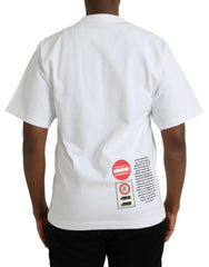 Dolce & Gabbana White Amor Heart Cotton Crewneck Short Sleeve T-shirt -   -  Dolce & Gabbana.