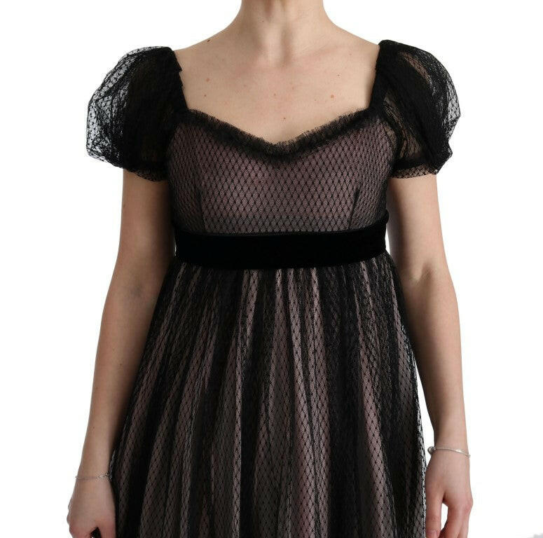 Dolce & Gabbana Black Pink Silk Long Shift Dress -   -  Dolce & Gabbana.