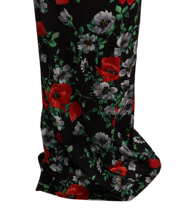 Dolce & Gabbana Multicolor Floral Print Stretch Sheath Long Dress -   -  Dolce & Gabbana.