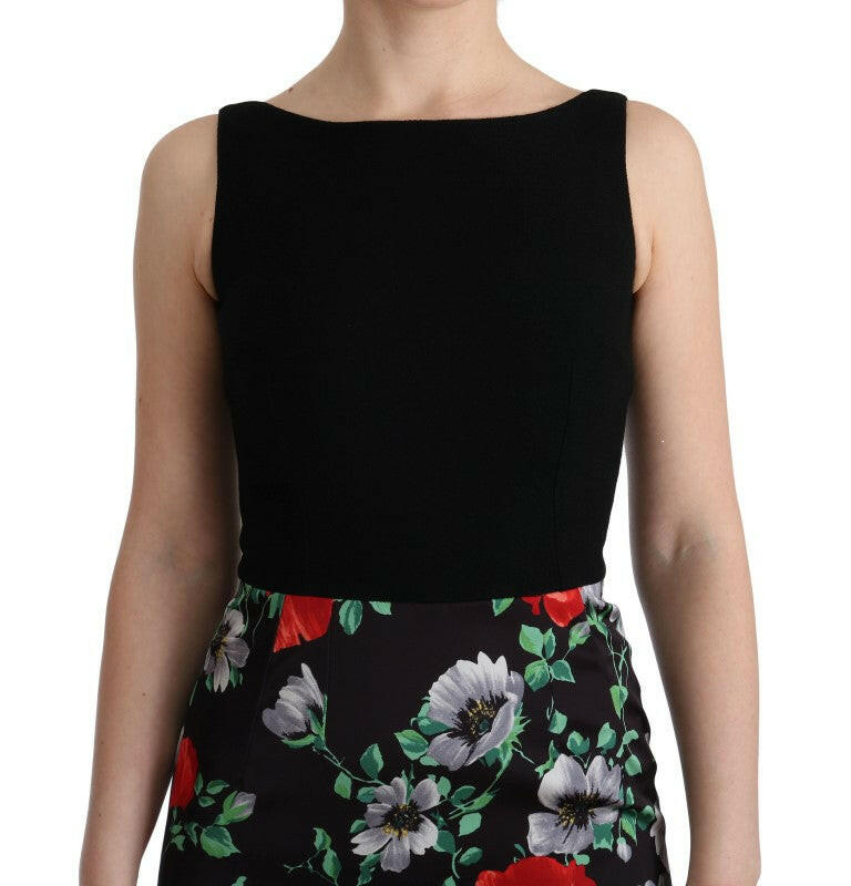 Dolce & Gabbana Multicolor Floral Print Stretch Sheath Long Dress -   -  Dolce & Gabbana.