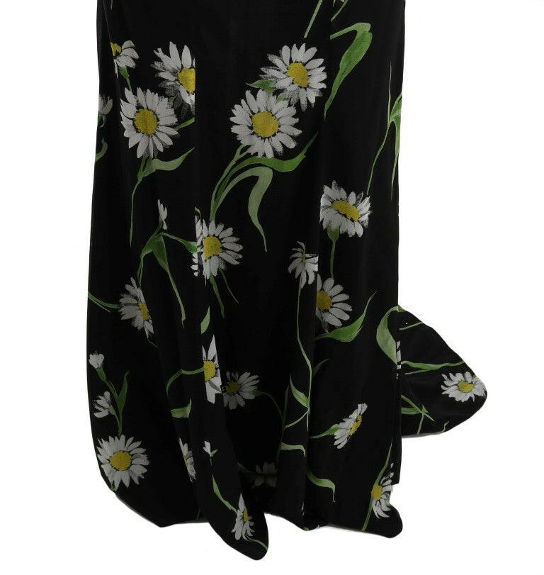 Dolce & Gabbana Sunflower Silk Stretch Sheath Dress -   -  Dolce & Gabbana.