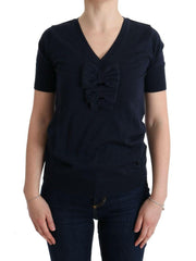MARGHI LO' Blue 100% Lana Wool Blouse Top -   -  MARGHI LO'.