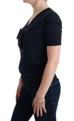 MARGHI LO' Blue 100% Lana Wool Blouse Top -   -  MARGHI LO'.