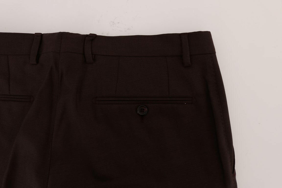 Dolce & Gabbana Purple Wool Stretch Formal Pants -   -  Dolce & Gabbana.