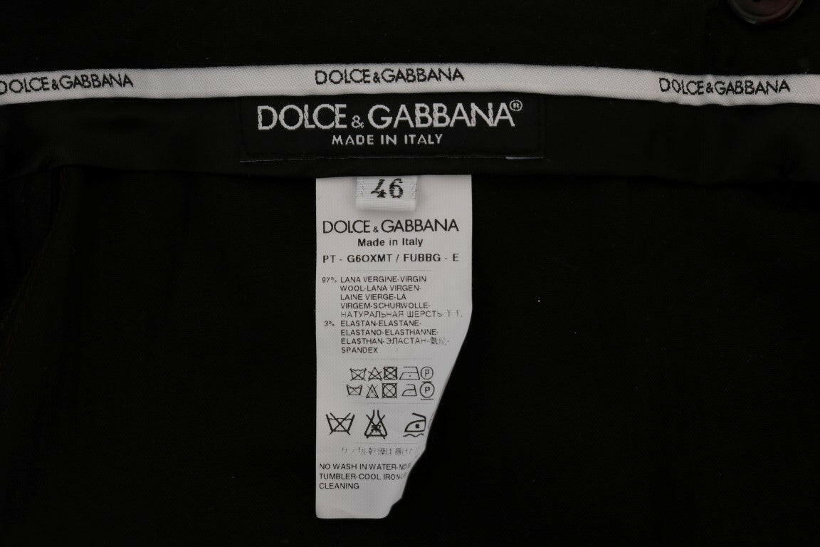 Dolce & Gabbana Purple Wool Stretch Formal Pants -   -  Dolce & Gabbana.
