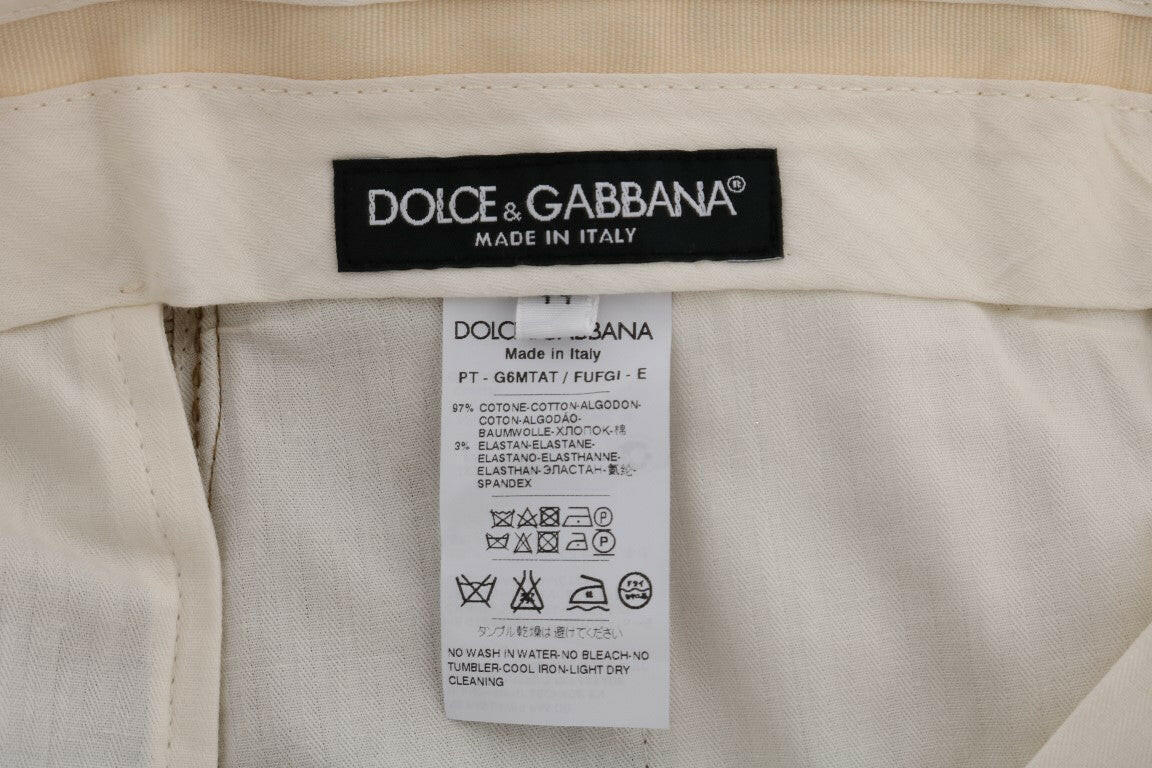 Dolce & Gabbana Brown Stretch Cotton Pants -   -  Dolce & Gabbana.