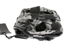 Dolce & Gabbana Black White Floral Lace Crystal Hair Claw -   -  Dolce & Gabbana.