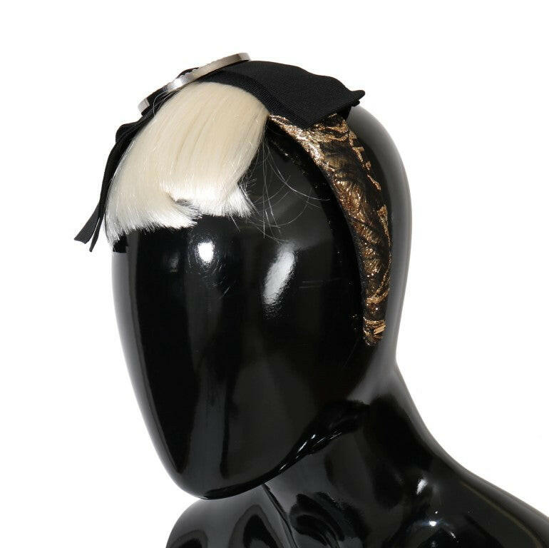 Dolce & Gabbana Black Crystal White Diadem Headband -   -  Dolce & Gabbana.
