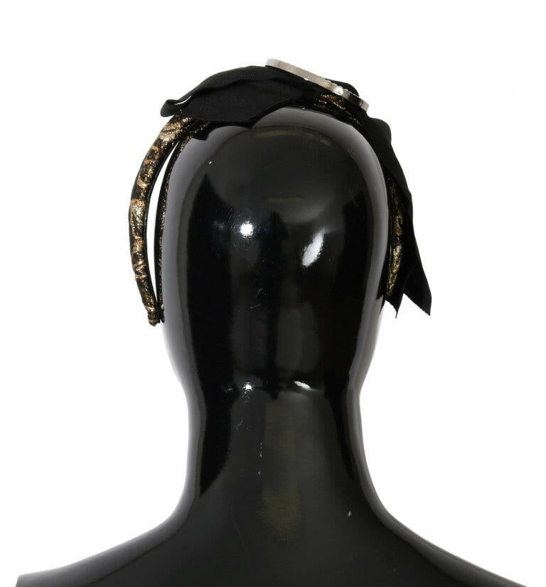 Dolce & Gabbana Black Crystal White Diadem Headband -   -  Dolce & Gabbana.