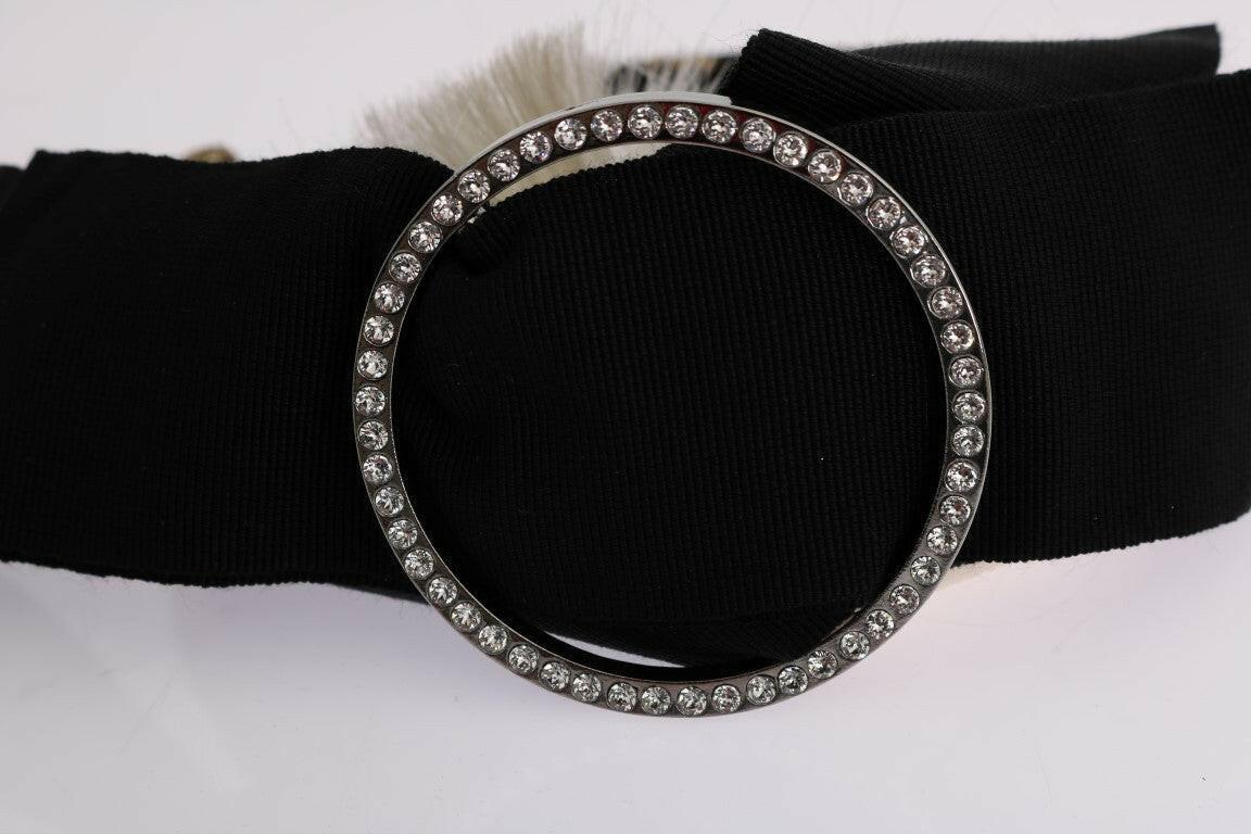Dolce & Gabbana Black Crystal White Diadem Headband -   -  Dolce & Gabbana.