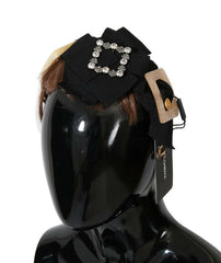 Dolce & Gabbana Clear Crystal Brown Hair Headband -   -  Dolce & Gabbana.