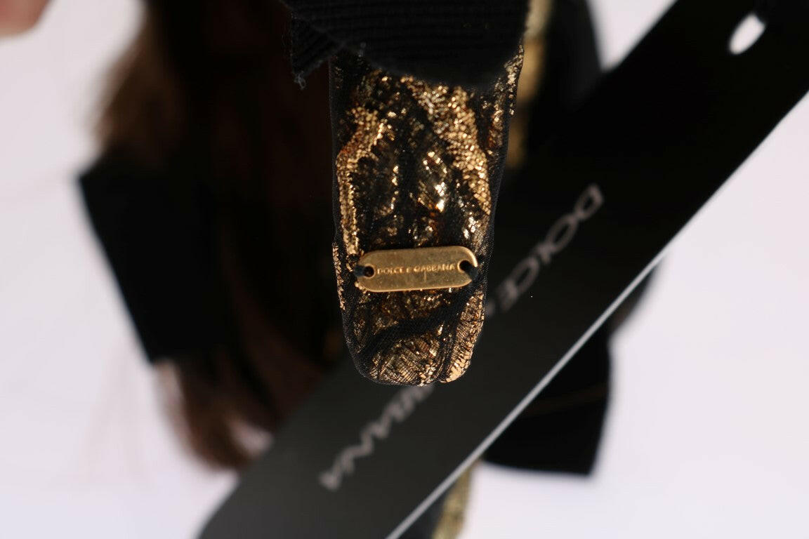 Dolce & Gabbana Clear Crystal Brown Hair Headband -   -  Dolce & Gabbana.