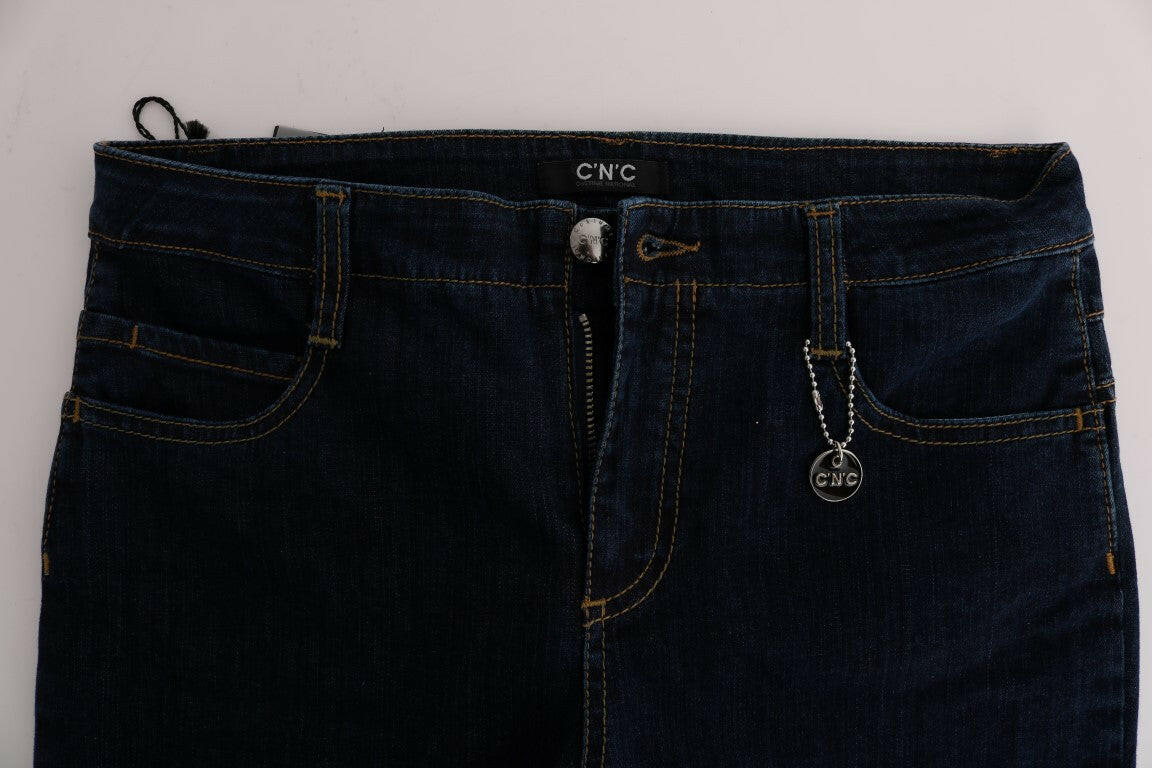 Costume National Blue Cotton Bootcut Flared Jeans -   -  Costume National.