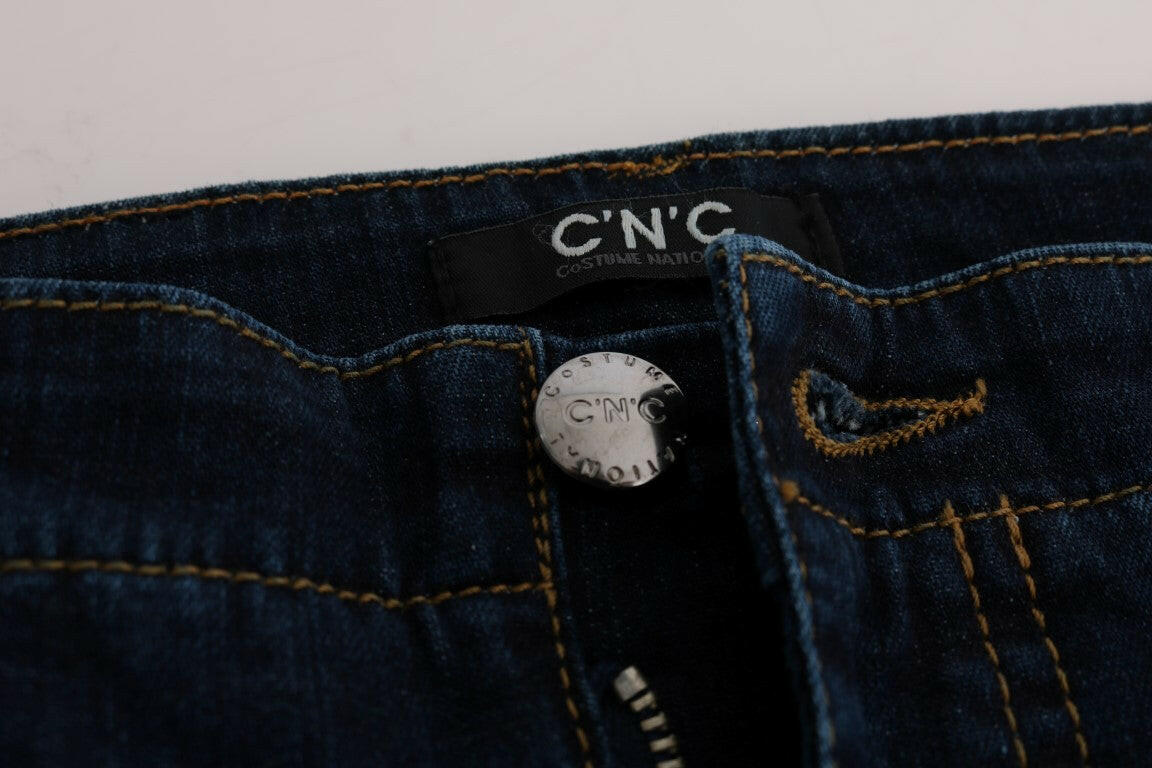 Costume National Blue Cotton Bootcut Flared Jeans -   -  Costume National.