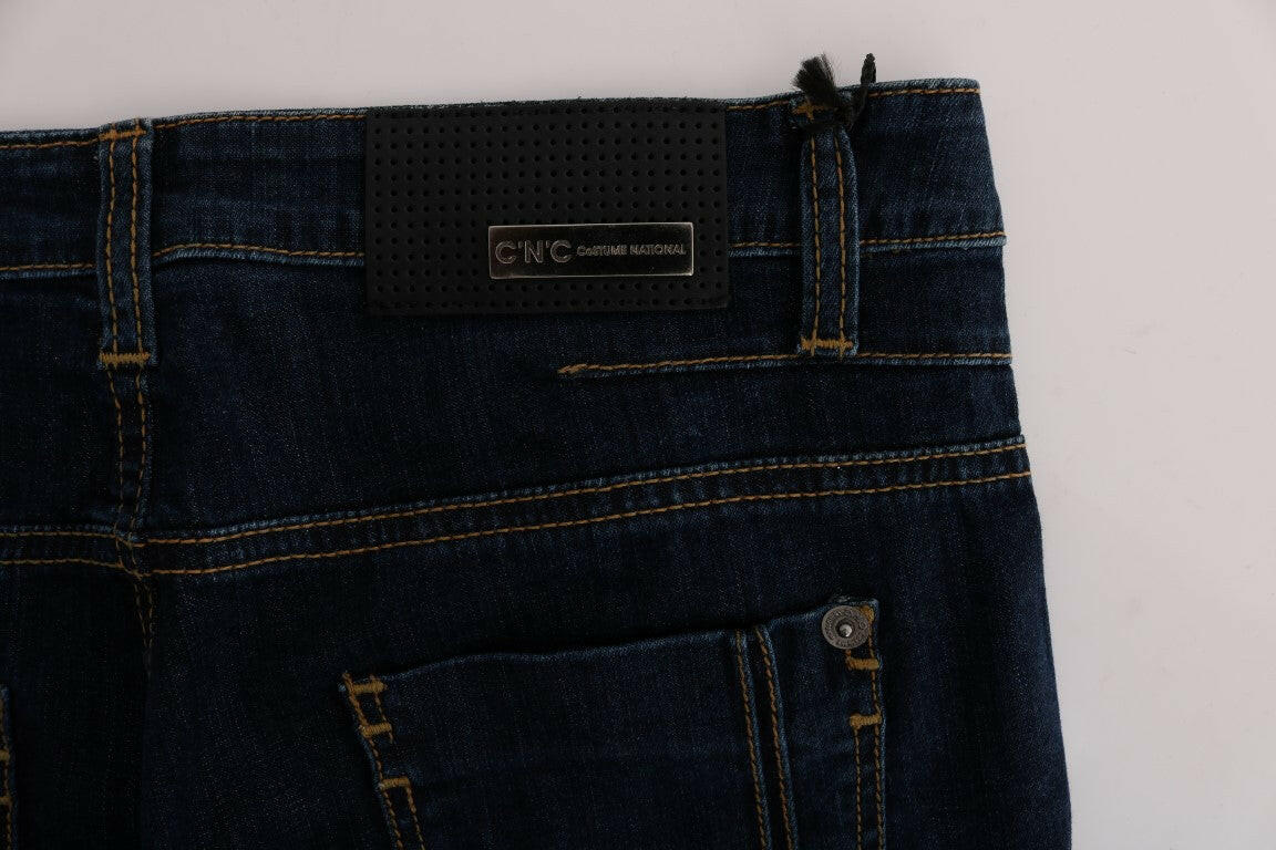 Costume National Blue Cotton Bootcut Flared Jeans -   -  Costume National.