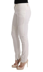 Ermanno Scervino White Cotton Slim Fit Casual Pants -   -  Ermanno Scervino.