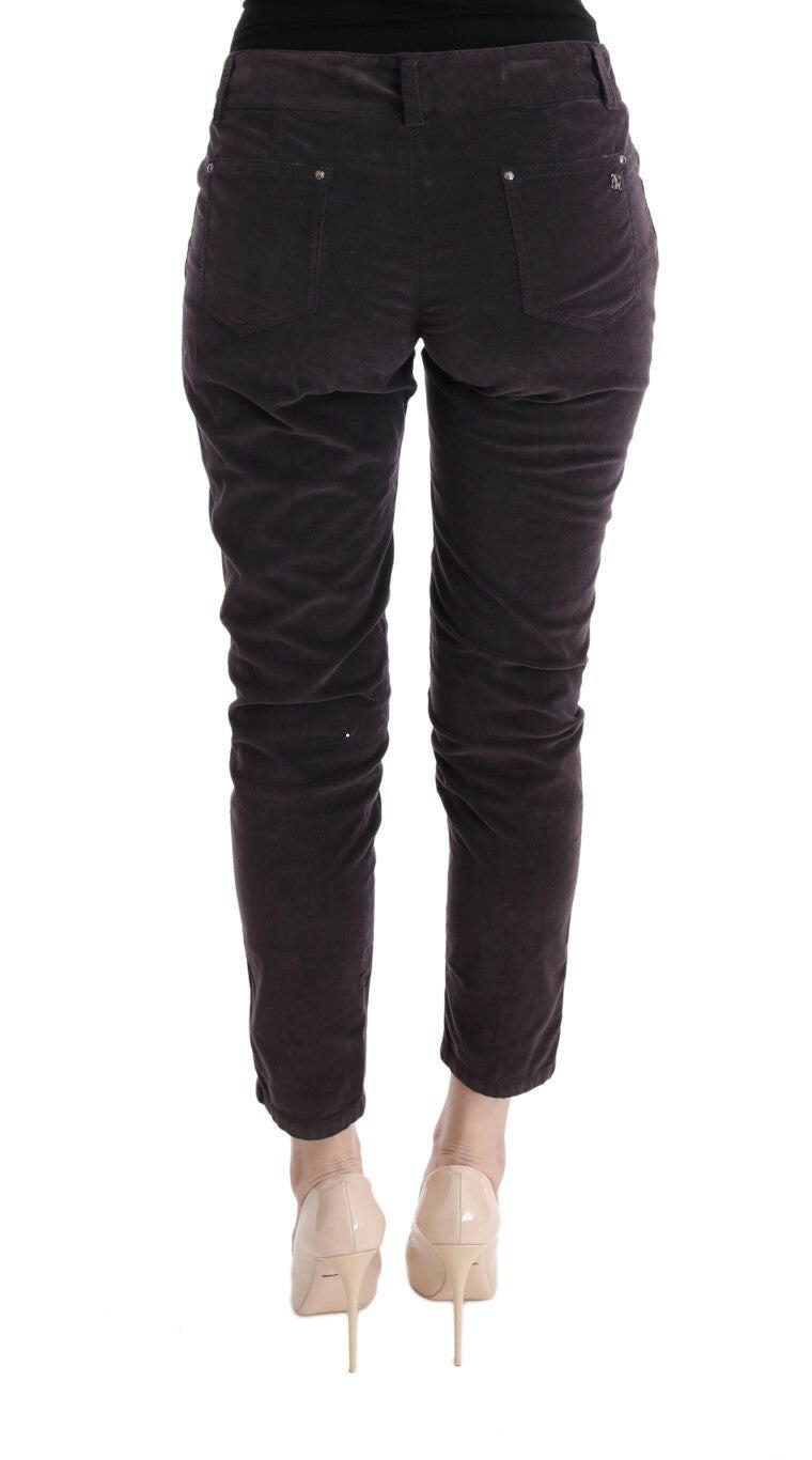Ermanno Scervino Brown Cotton Cropped Casual Pants -   -  Ermanno Scervino.
