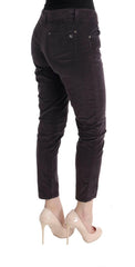 Ermanno Scervino Brown Cotton Cropped Casual Pants -   -  Ermanno Scervino.