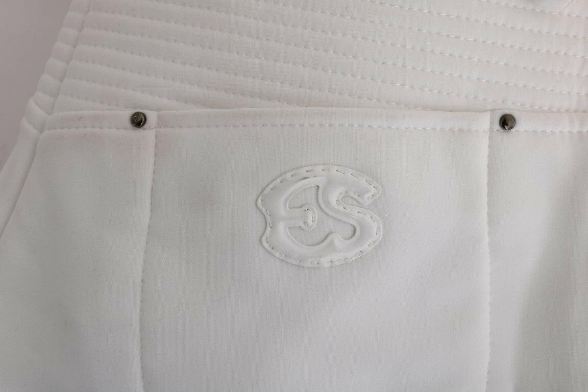 Ermanno Scervino White Cotton Slim Fit Casual Pants -   -  Ermanno Scervino.