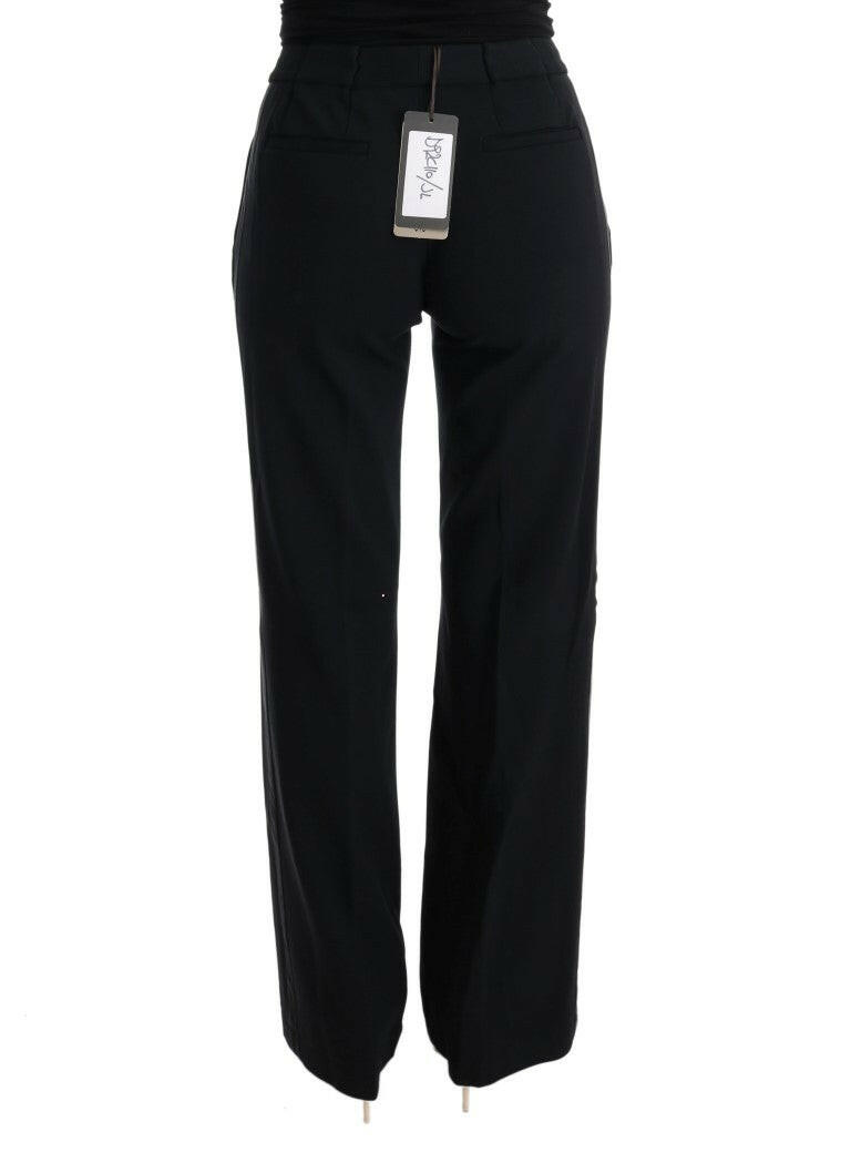 Ermanno Scervino Black Viscose Flare Bootcut Pants -   -  Ermanno Scervino.