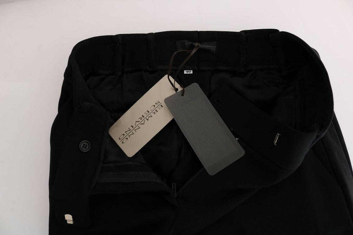 Ermanno Scervino Black Viscose Flare Bootcut Pants -   -  Ermanno Scervino.