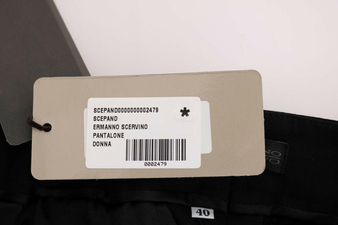 Ermanno Scervino Black Viscose Flare Bootcut Pants -   -  Ermanno Scervino.