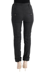 Ermanno Scervino Gray Virgin Wool Skinny Casual Pants -   -  Ermanno Scervino.